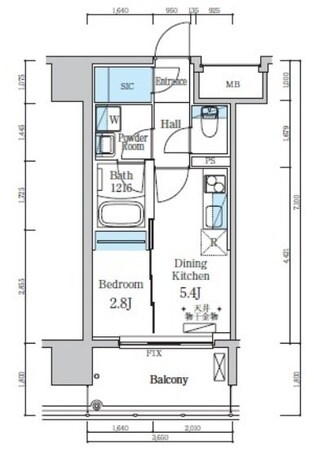 デュオフラッツ仙台木町通リネアの物件間取画像